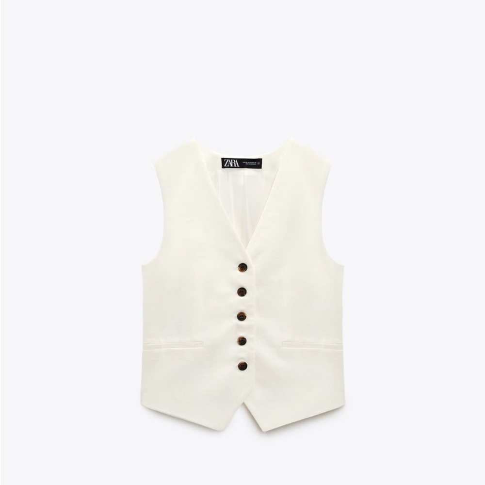 Zara Linen Waistcoat